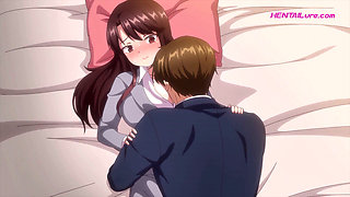 MILF agent initiates hard bedroom sex with younger colleague - Dubbed Uncensored