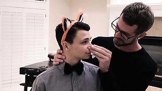 FamilyDick-Dirty daddy and buddy fuck little son in costume