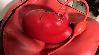 Tasty Dark hair In Latex Straitjacket