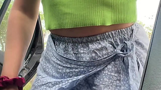 Hot Girl Is Flashing Pussy and Tits Outdoor Compilation