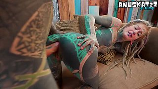 Dreadlocks Girl in High Heels Takes Rough Anal Gape and Facial Cumshot