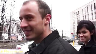Polish pickup artists talk a young shopper from the mall into a real fuck