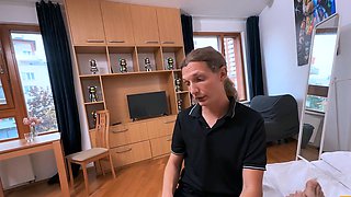 Brunette Russian Beauty Takes It Deep in Cuckold POV