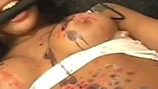 Big Tits Amazing Ass Brazilian Samba Model Tit Busting Cruel Nipple and Naval Punishment and Hot Candle Wax