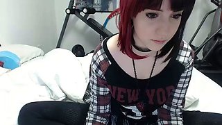 Busty Brunette Goes Solo in Lingerie
