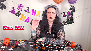 Halloween Spooky Bride Black-lipstick Cigarette Smoking Dirty Talk