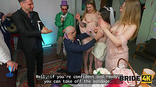 BRIDE4K. A Wedding Orgy with one Bride, her Husband, and two of his friends