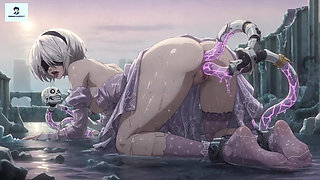 2b Nier Automata Anime Hentai Anal Mecha Sex Stockings