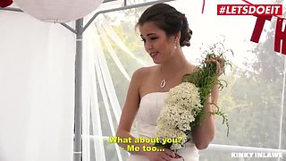 Cindy Shine Cheating Bride Fucks Stepson Next To Sleeping Husband - Hardcore Teen Blowjob & Rough Sex