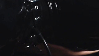 Challenging electro session for the Rubber Slut from Germany