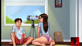 Watching my gorgeous neighbor have fun with her tight pussy