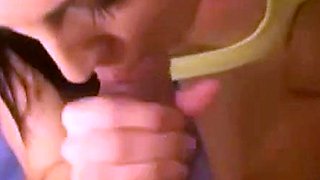 Amateur Slut Sucks and Swallows