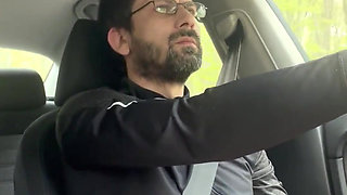 She Couldn't Wait - MILF Blowjob & Handjob While Driving - Public Car Sex Kingyordanov