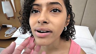 Braces-Clad Puerto Rican Teens Debut Blowjob