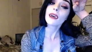 Close up teen foot worship