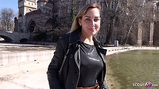 German Scout Siya Jey - Big Natural Boobs Teen Fucked Hard in Public Pickup Casting