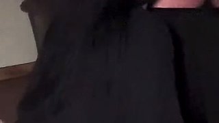 Skinny brunette MILF sucks and fucks a big cock