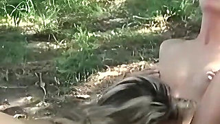 Hot Lesbians Lick Pussy by Lake and Bed