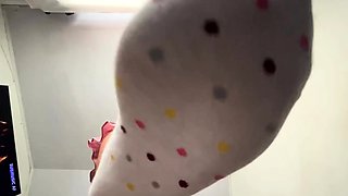 Japanese babe and a cucumber in masturbation fun