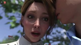 Unexpected View of Naughty MILF Teacher with Big Tits - 3D Animation Fuck in Park