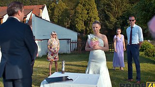 Andrea and her husband fucked outdoors in sexy lingerie and stockings