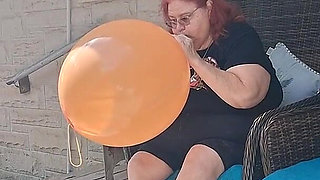 Big Beauty Nurse Vicki Has a Request to Blow up a Huge Balloon