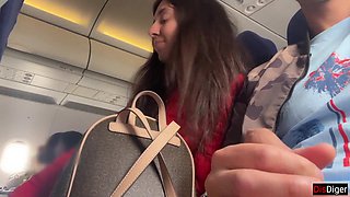 Risky Public Jerking Off On A Plane Full Of People - Public Cock Flashing