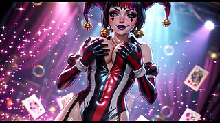 Clown Girl Covered in Thick Cum - Ahegao & Tit Play Compilation