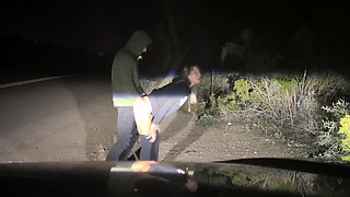 Pulled Over to Fuck Blonde Babe on the Roadside