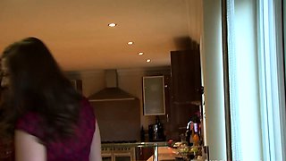 Stockinged milf riding a big wang