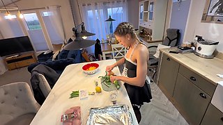 I caught my maid satisfying herself and this shameless babe asked for help