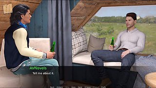 Curvy blonde with big tits and big ass plays PC games