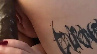 Hot Goth Girl Fucking a BBC Dildo and Filled with Cum