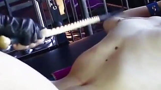 Horny lez milf is whipping her sub friend