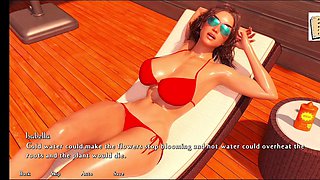 Curvy first-timer in an erotic visual novel adventure