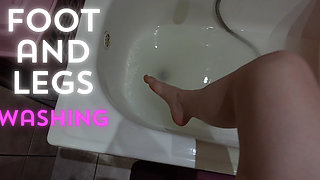 Foot and Leg Washing From My POV