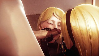 Fucked the twins from Nier: Automata l 3D hentai anime