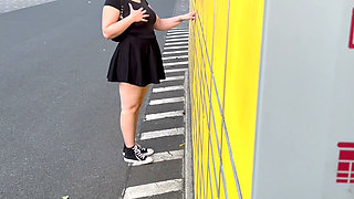 Female Exhibitionist: at the Parcel Locker