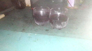 Father in Law's Gigantic Dick Hangs Out Under His Sarom for Step Daughter