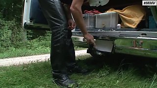 German Teen Slave Outdoor BDSM Hardcore Rough Bondage