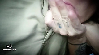 Sucking and Licking Stepdaddy's Balls