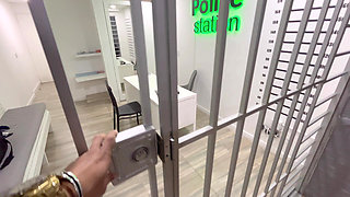 Sexy Colombian Is Arrested at the Police Station, the Commander Gives Her a Big Fuck in Exchange for Her Freedom