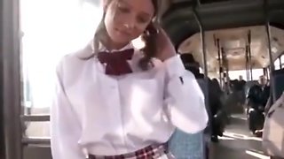 pretiest girl, gets wet when asked to undress on a bus