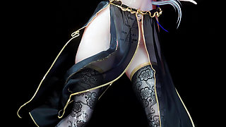 [mmd] Radiant Something Black Silk Erotic Nun Pussy Reveals Succubus Patterns
