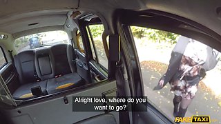 Faux cab - pretty blonde polish hotty takes a large facial
