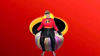 Granny Carmen Elastigirl Cosplay: Homemade POV Blowjob & Close-Up Cock Sucking