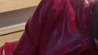 Latex Danielle try first blowjob