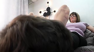 Young Mistress Strapon Fucks Old Tied Up Slave Femdom
