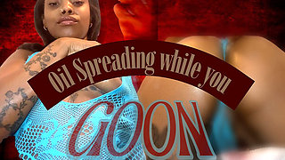 Oiled up Winking-spreading