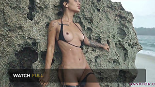 Sanktor - Skinny Tattooed Teen Masturbates on the Beach